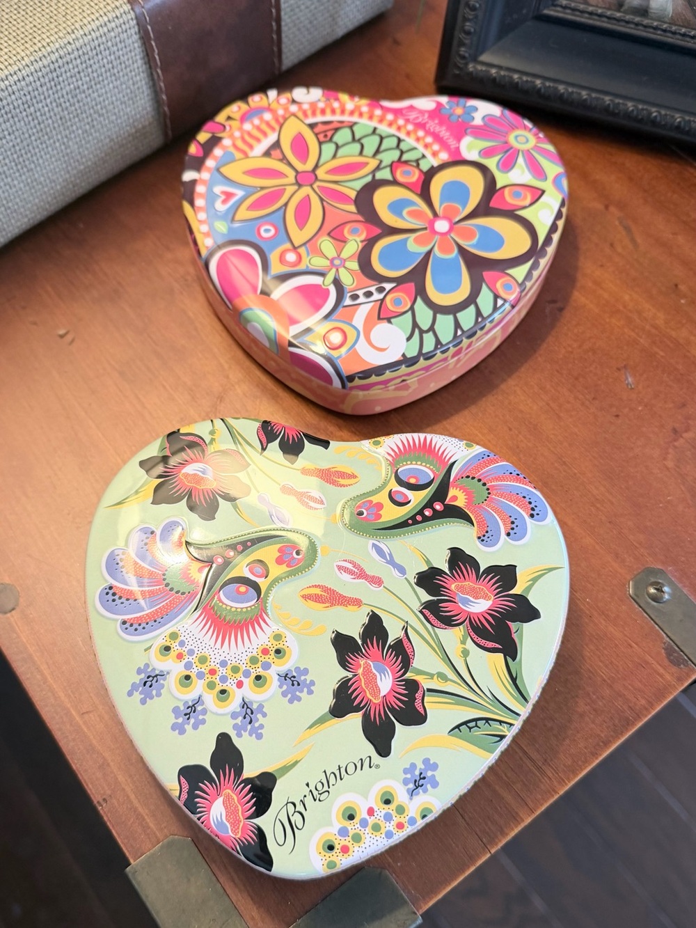 Brighton Multicolor Floral Heart Tin Set